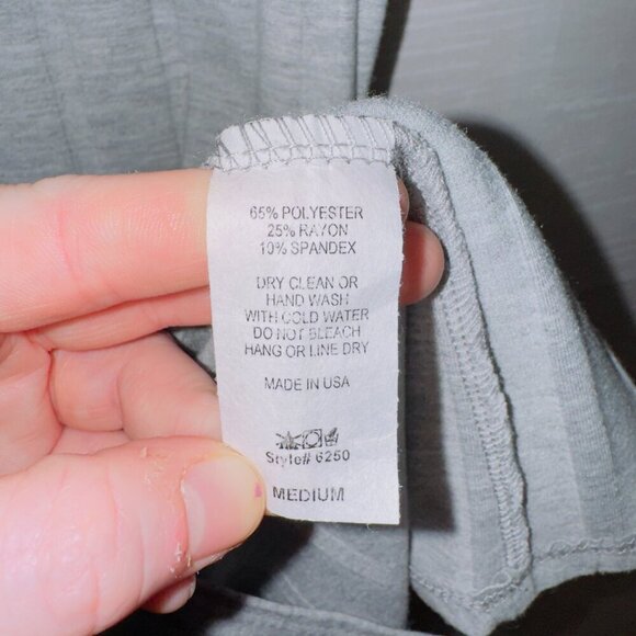 ENTRO Gray Short Sleeve Round Neck Casual Mini Dress women's size medium - Picture 6 of 7